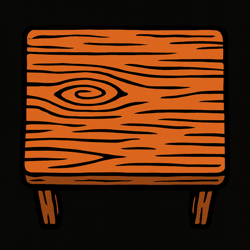 mesa vista desde arriba.
In-Game asset.  2d.  High contrast.  No shadows