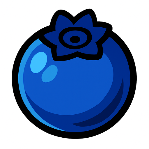 Blueberry.
In-Game asset.  2d.  High contrast.  No shadows