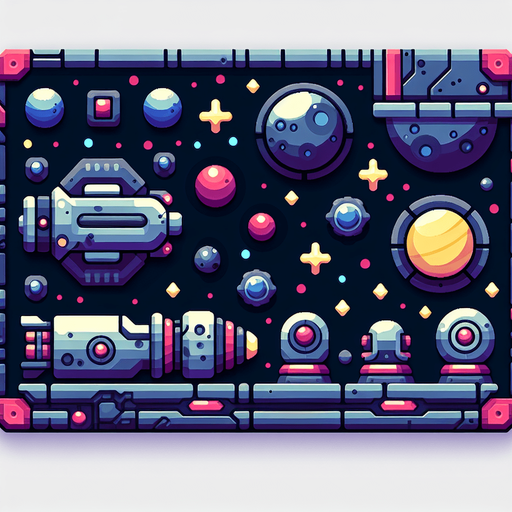 space background.
Single Game Texture. In-Game asset. 2d. Blank background. High contrast. No shadows.