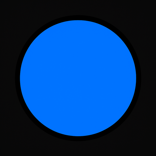 Blue circle.
In-Game asset.  2d.  High contrast.  No shadows
