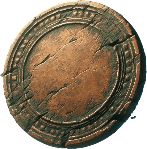 A single coin.
Single Game Texture. In-Game asset. 2d. Blank background. High contrast. No shadows.