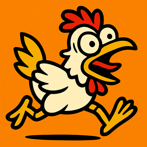 make the runner as crazy chicken.
In-Game asset.  2d.  High contrast.  No shadows