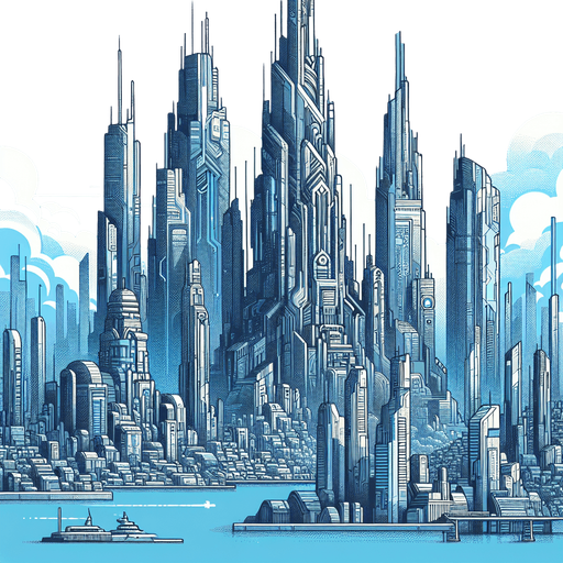 quite empty blue sky day 2D fantasy scifi future majapahit kingdom metro city skycraper
Single Game Texture.  In-Game asset.  2d.  Blank background.  High contrast.  No shadows