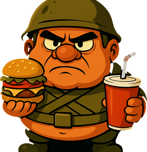 Elinde hamburger ve kola olsun