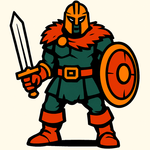 Savaşçı.
In-Game asset.  2d.  High contrast.  No shadows