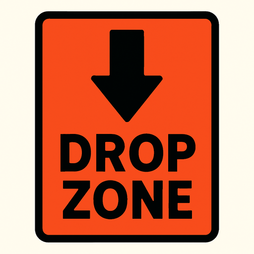 dropZone.
2d.  High contrast.  No shadows