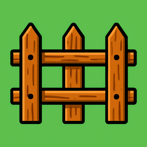 çit.
In-Game asset.  2d.  High contrast.  No shadows