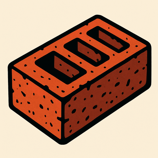 a brick.
In-Game asset.  2d.  High contrast.  No shadows