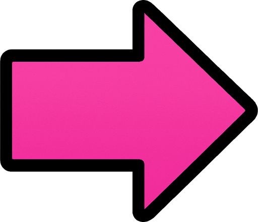 Flèche rose.
In-Game asset.  2d.  High contrast.  No shadows