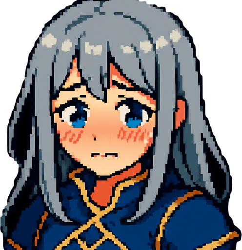 Make her blush and put on a shy expression