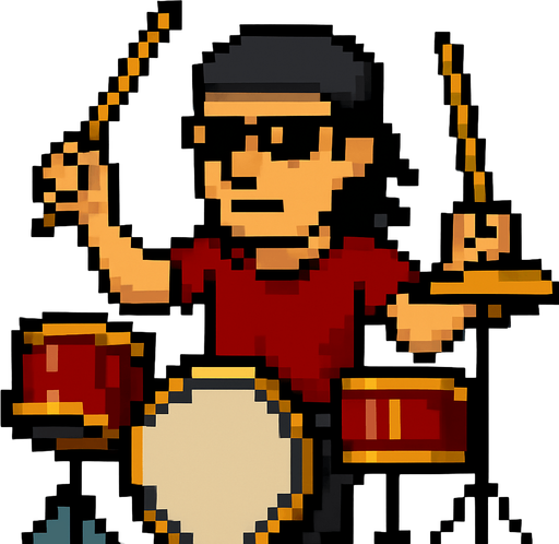 he is holding drumstick