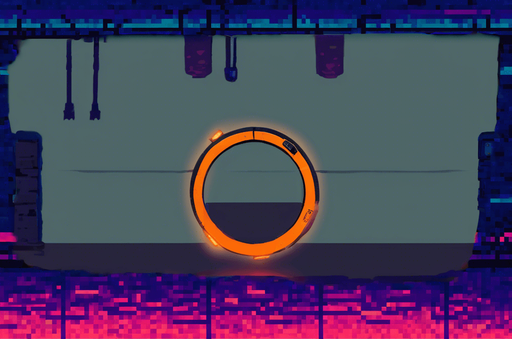 cyberpunk asphalt street, manhole in the middle