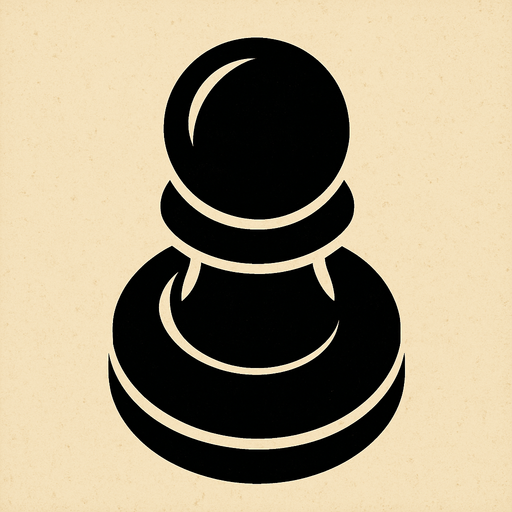 Chess pawn View from above.
In-Game asset.  2d.  High contrast.  No shadows