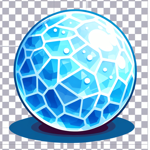 iceball.
Single Game Texture. In-Game asset. 2d. Blank background. High contrast. No shadows.