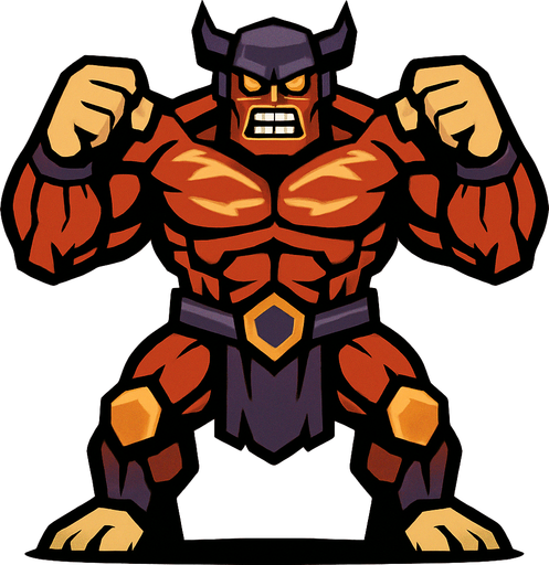 Boss Titan.
In-Game asset.  2d.  High contrast.  No shadows
