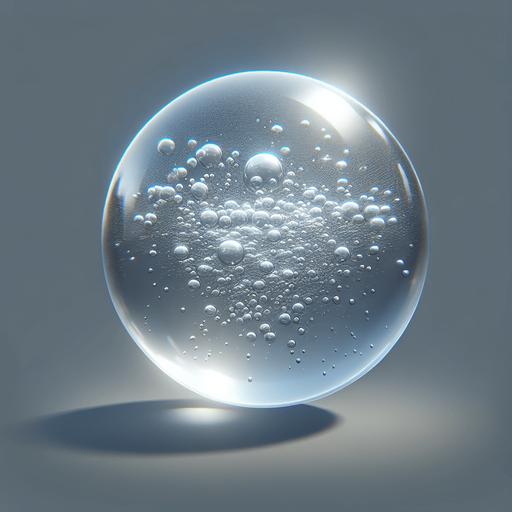 create a water bubble image.
Single Game Texture.  In-Game asset.  2d.  Blank background.  High contrast.  No shadows