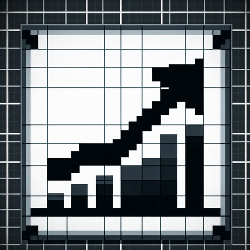 Стрелка графика стемится вверх, черный.
Single Game Texture. In-Game asset. 2d. Blank background. High contrast. No shadows.