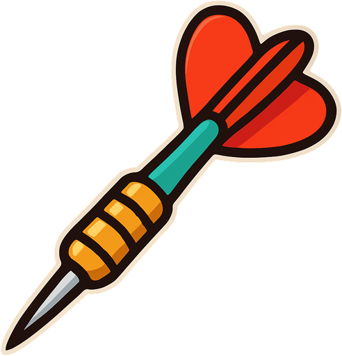 Dart.
In-Game asset.  2d.  High contrast.  No shadows