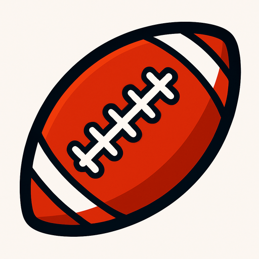 american football ball.
In-Game asset.  2d.  High contrast.  No shadows