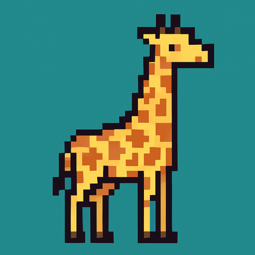 Giraffe
Pixel.
In-Game asset.  2d.  High contrast.  No shadows