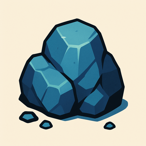 rock.
In-Game asset.  2d.  High contrast.  No shadows