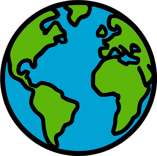 Planeta tierra.
In-Game asset.  2d.  High contrast.  No shadows