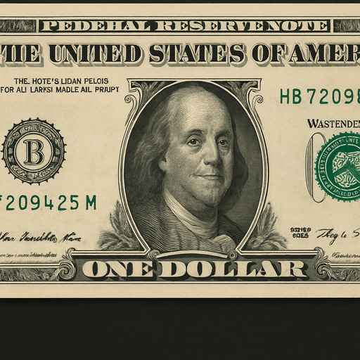 Photorealistic dollar, front view