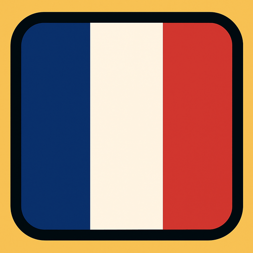 Заменить на французкий. Сохранить толщину рамки. Фон желтый