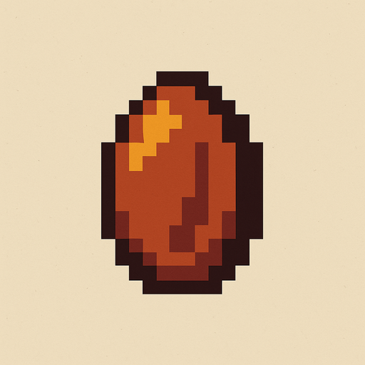 8 bit cherry seed.
In-Game asset.  2d.  High contrast.  No shadows
