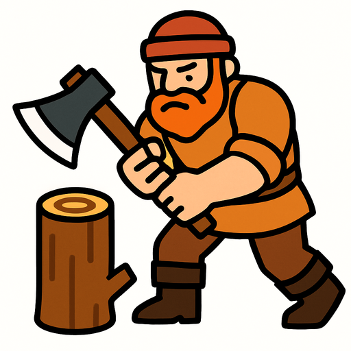 Oduncu.
In-Game asset.  2d.  High contrast.  No shadows