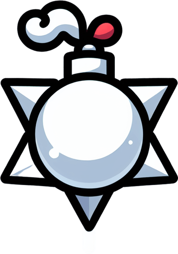 Simple Cartoon Christmas particle. White. 
Single Game Texture. In-Game asset. 2d. Blank background. High contrast. No shadows.