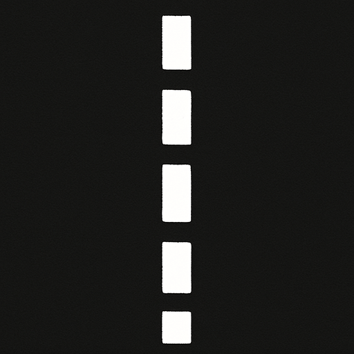 beyaz dikey trafik şeridi.
In-Game asset.  2d.  High contrast.  No shadows