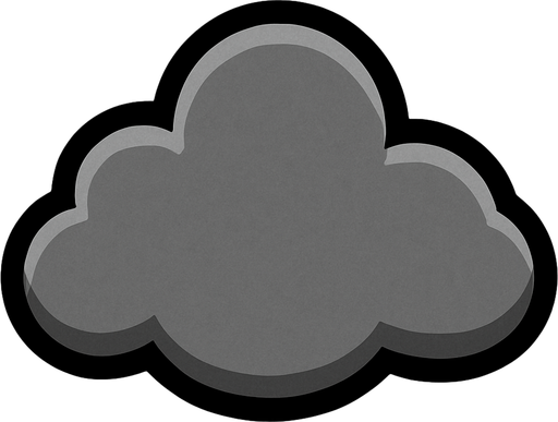 grey cloud.
In-Game asset.  2d.  High contrast.  No shadows