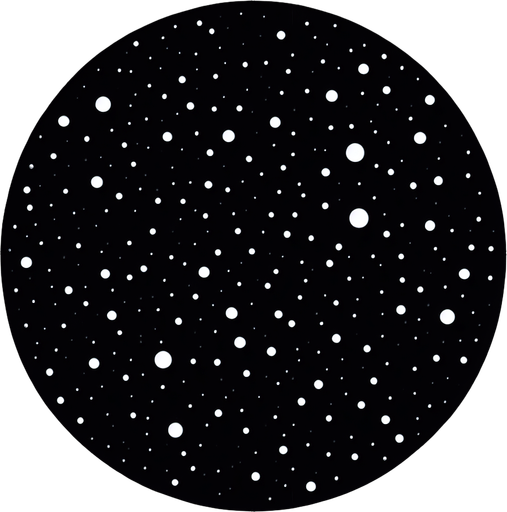 черный круг с белыми точками.
Single Game Texture. In-Game asset. 2d. Blank background. High contrast. No shadows.