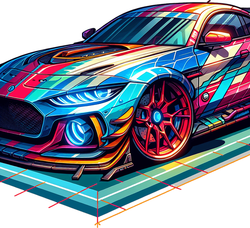 Car 🚗.
Single Game Texture. In-Game asset. 2d. Blank background. High contrast. No shadows.