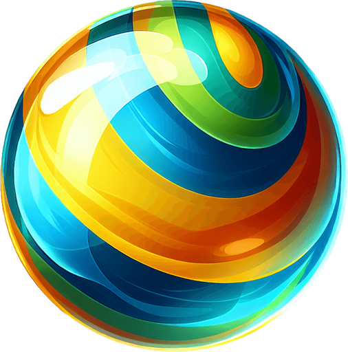 COLORED GLASS MARBLE.
Single Game Texture. In-Game asset. 2d. Blank background. High contrast. No shadows.