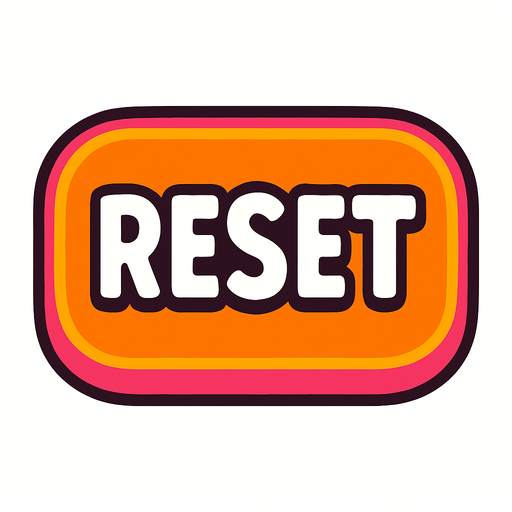Reset button.
In-Game asset.  2d.  High contrast.  No shadows