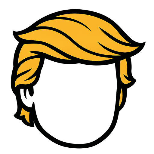 Trump hair.
In-Game asset.  2d.  High contrast.  No shadows