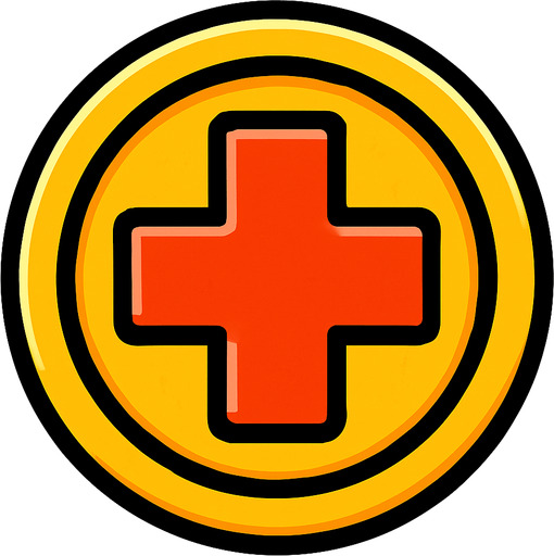 şifa tokeni.
In-Game asset.  2d.  High contrast.  No shadows