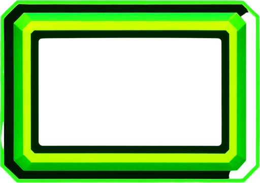Green neon rectangle block.
In-Game asset.  2d.  High contrast.  No shadows