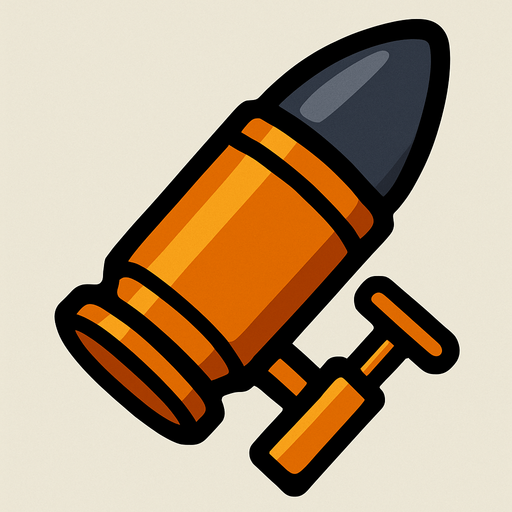 Pump bullet.
In-Game asset.  2d.  High contrast.  No shadows
