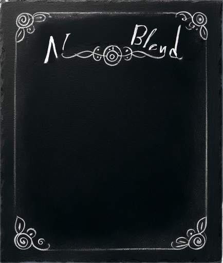 "NOVICE BLEND" handwritten in chalk