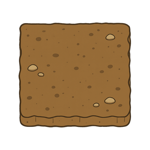 dirt. No background. Transparent background. Blank background. No shadows. 2d. In-Game asset. flat