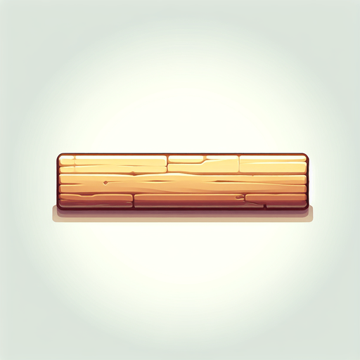 Narrow Horizontal rod. Light wood
Single Game Texture. In-Game asset. 2d. Blank background. High contrast. No shadows.
