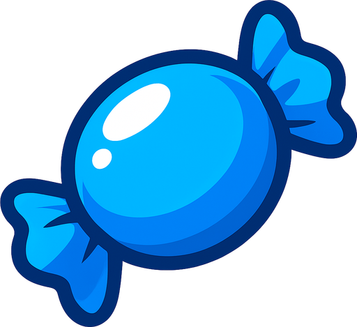 candy blue.
In-Game asset.  2d.  High contrast.  No shadows