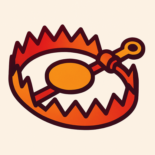 bear trap 1d.
In-Game asset.  2d.  High contrast.  No shadows