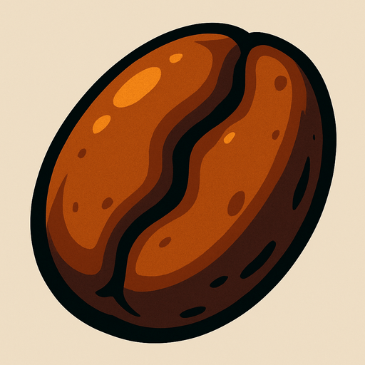 robusta bean.
In-Game asset.  2d.  High contrast.  No shadows