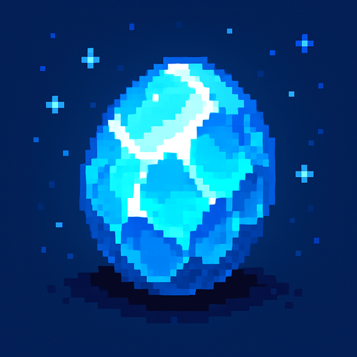 Piedra lunar brillante pixelart.
In-Game asset.  2d.  High contrast.  No shadows