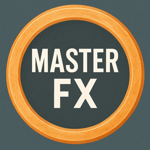 Add white text in this button: MASTER in top line, FX is is under line