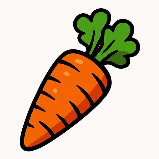 Havuç.
In-Game asset.  2d.  High contrast.  No shadows